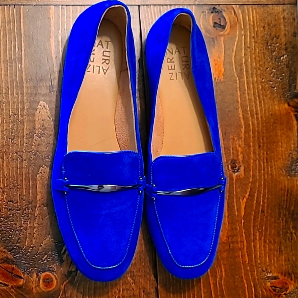 NEW Naturalizer flat loafers 8M Blue suede